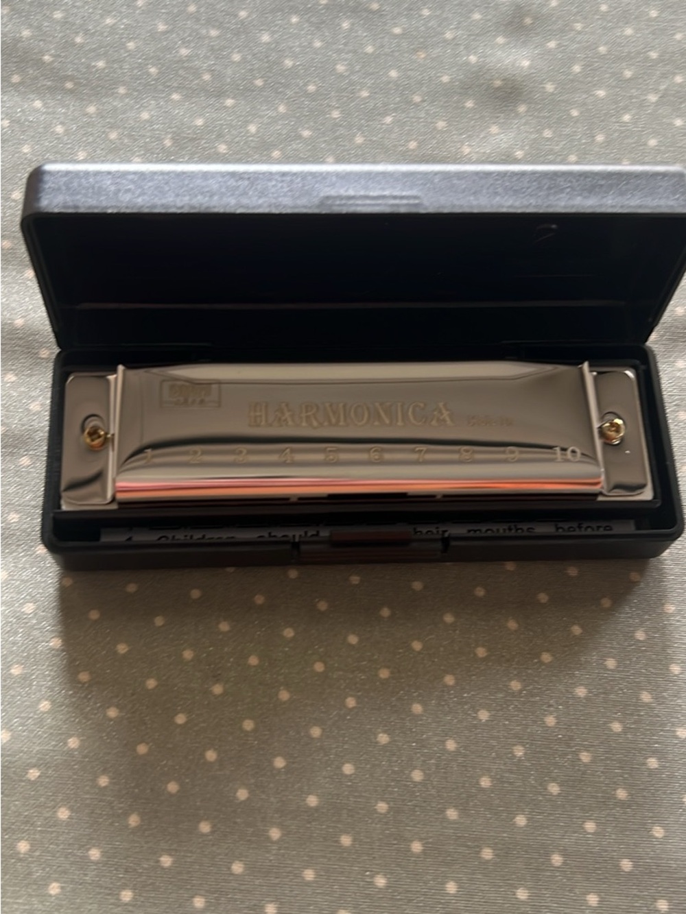 10-Hole Chromatic Harmonica in Silver
